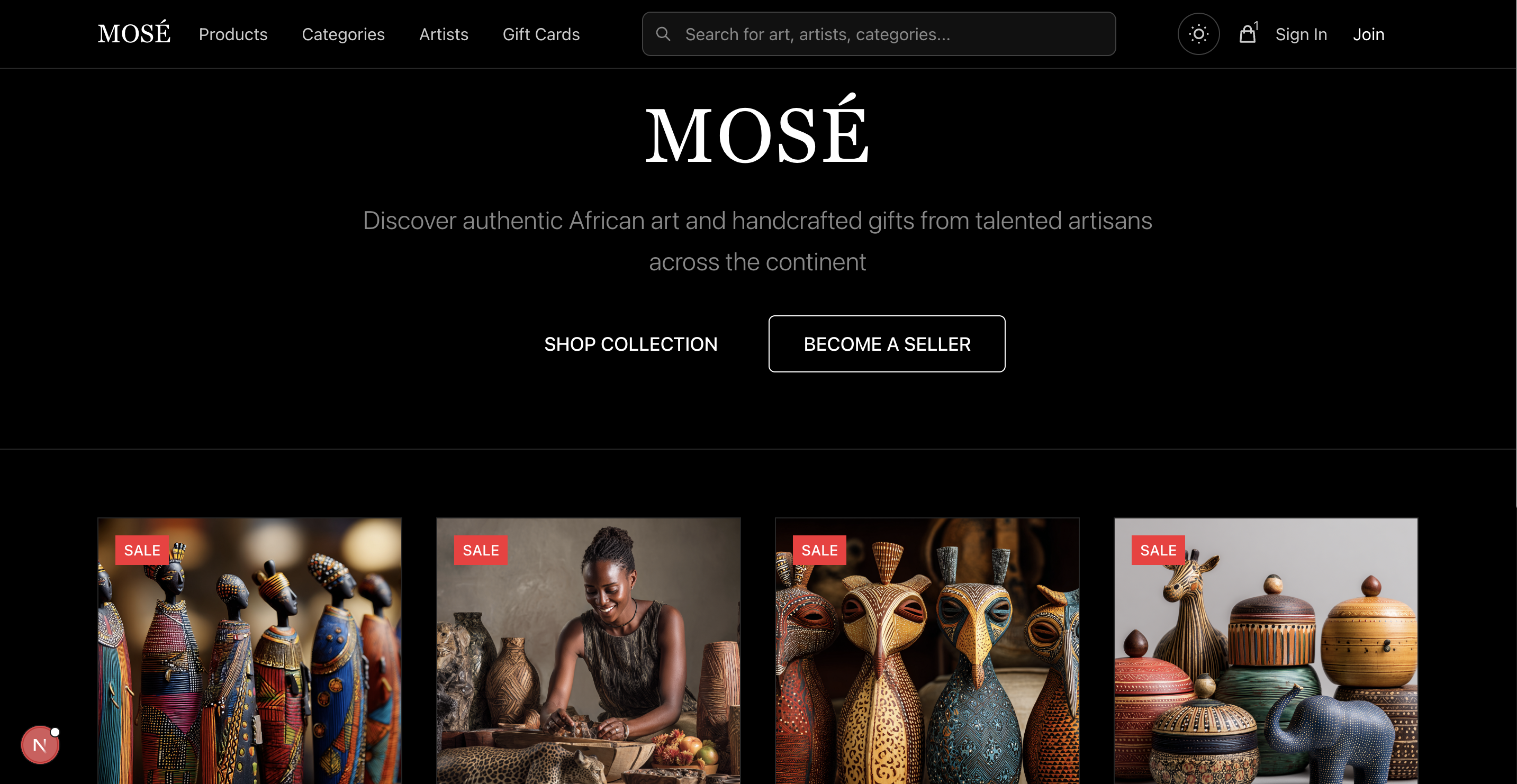 MOSÉ - African Art E-commerce